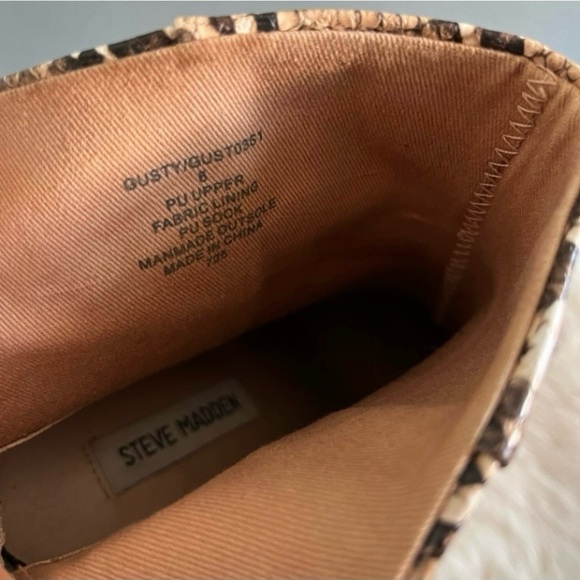 STEVE MADDEN Gusty Snake Print Platform Booties - Picture 10 of 13